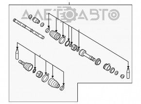 Привод полуось передняя правая Nissan Maxima A36 16- 3.5