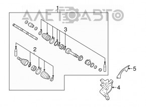 Привод полуось передняя правая Nissan Maxima A36 16- 3.5