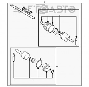 Привод полуось передняя правая Nissan Versa 1.8 10-12