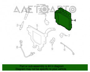 Блок ECU компьютер двигателя Hyundai Elantra UD 11-13 дорест. 1.8