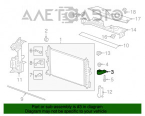 Suport radiator stânga Chevrolet Cruze 16-