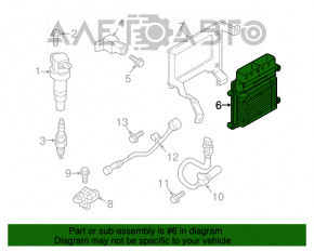 Modulul ECU al motorului Hyundai Tucson 16-20 2.0 AWD