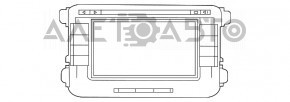 Monitor, display, navigație VW CC 13-17 rest pe 8 butoane