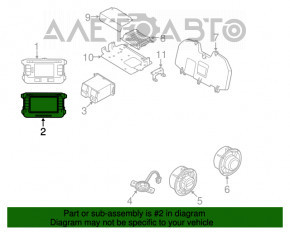 Monitor, display, navigație VW CC 13-17 rest pe 8 butoane