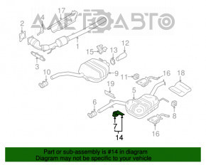 Suportul de amortizare a sunetului central pentru VW Passat B8 16-19 SUA cu garnitură din cauciuc.