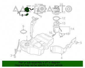 Capacul gurii de umplere a rezervorului de combustibil pentru VW Tiguan 09-17