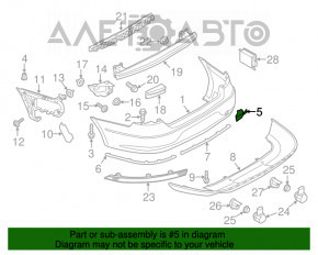 Capacul carligului de tractare pentru bara spate VW CC 13-17 restul