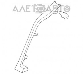 Capacul spate al barei inferioare dreapta VW CC 08-17 negru