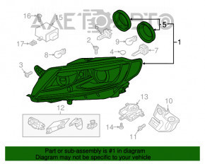 Фара передняя правая VW CC 13-17 в сборе рест ксенон