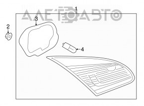 Lampa interioară pentru capacul portbagajului stânga VW CC 13-17 restyling