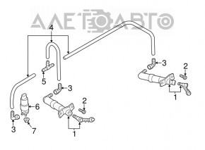 Injectoarele de spălare a farurilor dreapta VW CC 13-17 restul