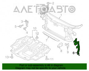 Deflector radiator stânga VW CC 13-17 rest nou original