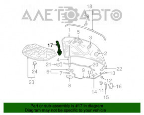 Петля капота левая VW CC 13-17 рест новый OEM оригинал