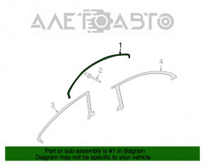 Garnitură de acoperiș dreapta VW CC 08-17 crom nou OEM original