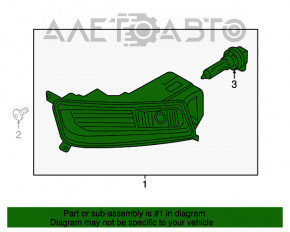 Farul de ceață stânga pentru VW CC 13-17, nou, original OEM