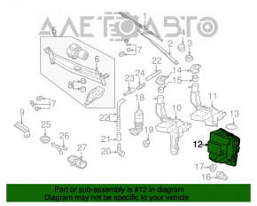 Rezervorul de spălare de jos VW CC 08-17 pentru spălarea farurilor, nou, original OEM