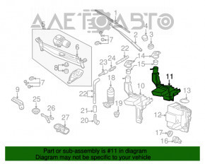 Rezervorul de spălare a parbrizului superior VW CC 08-17 pentru spălarea farurilor, nou, original OEM