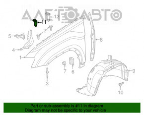 Suport aripă față central stânga VW Atlas 18-20 pre-restilizare