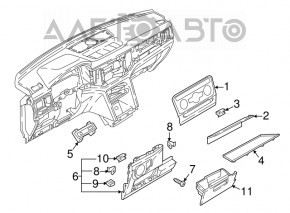 Capacul genunchiului șoferului VW Atlas 18- gri