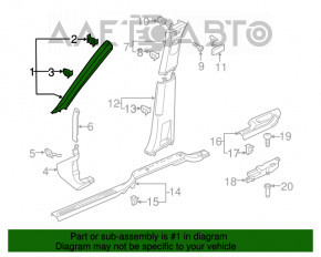 Capacul suportului frontal drept VW Atlas 18- gri