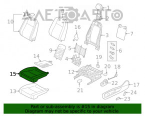 Scaun pasager VW Atlas 18- cu airbag, incalzire, piele gri