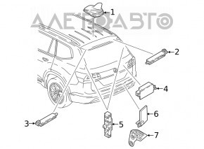 Amplificator de antenă radio pentru VW Atlas 18-