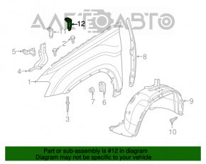 Suport aripi fata spate dreapta VW Atlas 18-20, nou, original OEM