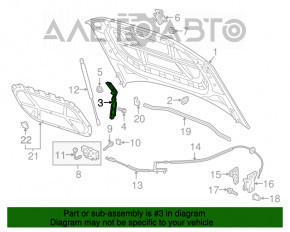 Balama capota stanga VW Atlas 18-20 Dorest nou original