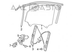 Стеклоподъемник с мотором передний левый VW Atlas 18-