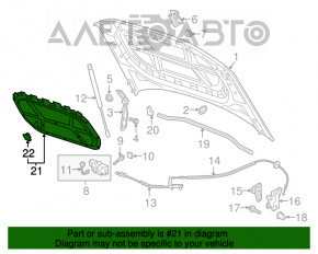 Izolarea capotei VW Atlas 18-20 pre-restyling.