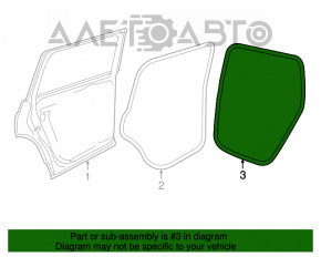 Уплотнитель дверного проема задний правый VW Atlas 18-
