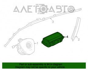 Подушка безопасности airbag пассажирская в торпеде VW Atlas 18-