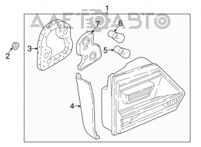 Lampa interioară pentru capacul portbagajului stânga VW Atlas 18-20 pre-restilizare