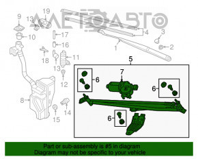 Trapezul de curățare a parbrizului cu motor pentru VW Atlas 18-