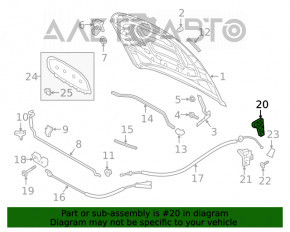 Ручка открытия замка капота VW Beetle 12-19 салонная новый OEM оригинал