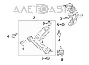 Maneta inferioara fata stanga VW Tiguan 18 - nou original