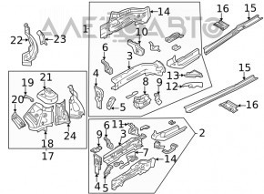 Suport far stânga VW Atlas 18-20 pre-restilizare, nou, original