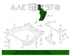 Capacul frontal dreapta Nissan Leaf 11-17