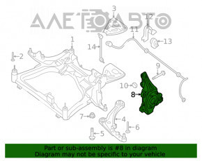 Capacul frontal stânga Nissan Altima 13-18