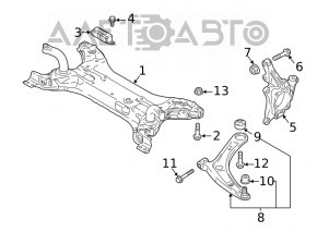 Рычаг нижний передний правый Mitsubishi Eclipse Cross 18- OEM