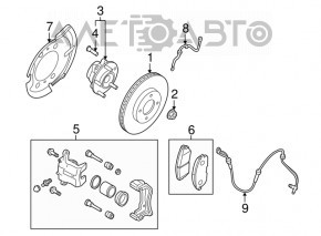 Rulment roată față stânga Nissan Rogue 07-12