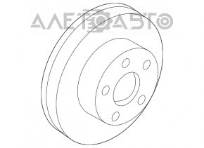 Диск тормозной передний правый Infiniti G25 G35 G37 4d 06-14