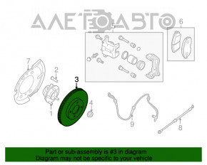 Placă de frână față dreapta Nissan Versa 1.8 10-12