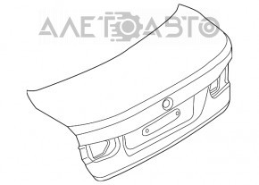 Capac portbagaj BMW 3 F30 4d 12-18 argintiu A83, cleme