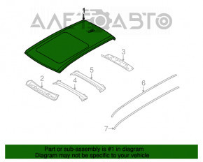 Acoperișul din metal pentru BMW X5 E70 07-13 cu trapă, tăiat.