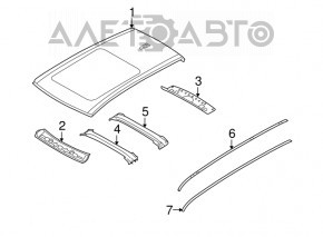 Acoperișul din metal pentru BMW X5 E70 07-13 cu trapă, tăiat.