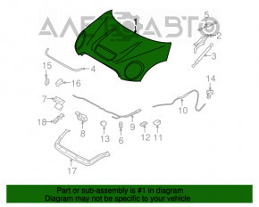 Капот голый Mini Cooper S Clubman R55 07-14 под воздуховод