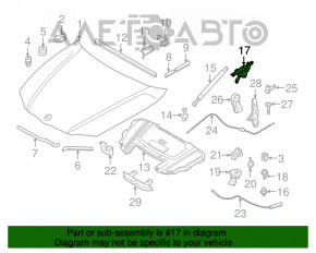 Bucla capotei stânga BMW 335i e92 07-13