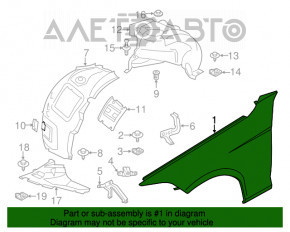 Крыло переднее правое BMW 3 F30 12-18 OEM