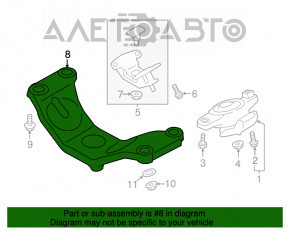 Suportul frontal stânga Nissan Murano z50 03-08